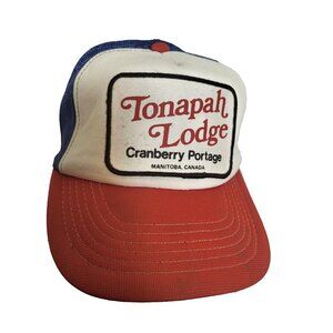 TONAPAH LODGE Cranberry Portage Manitoba Ca Hat Snapback Vintage 80s Cap Trucker